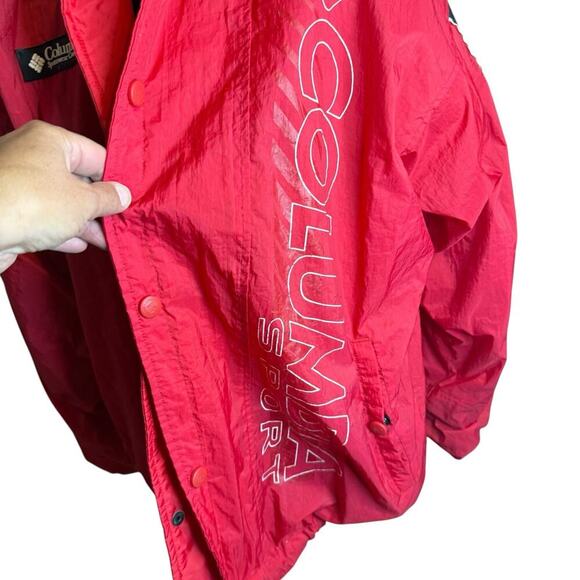Vintage Columbia Sportswear Red Windbreaker Jacket MM3000 Men’s L 90s Logo - Picture 3 of 10
